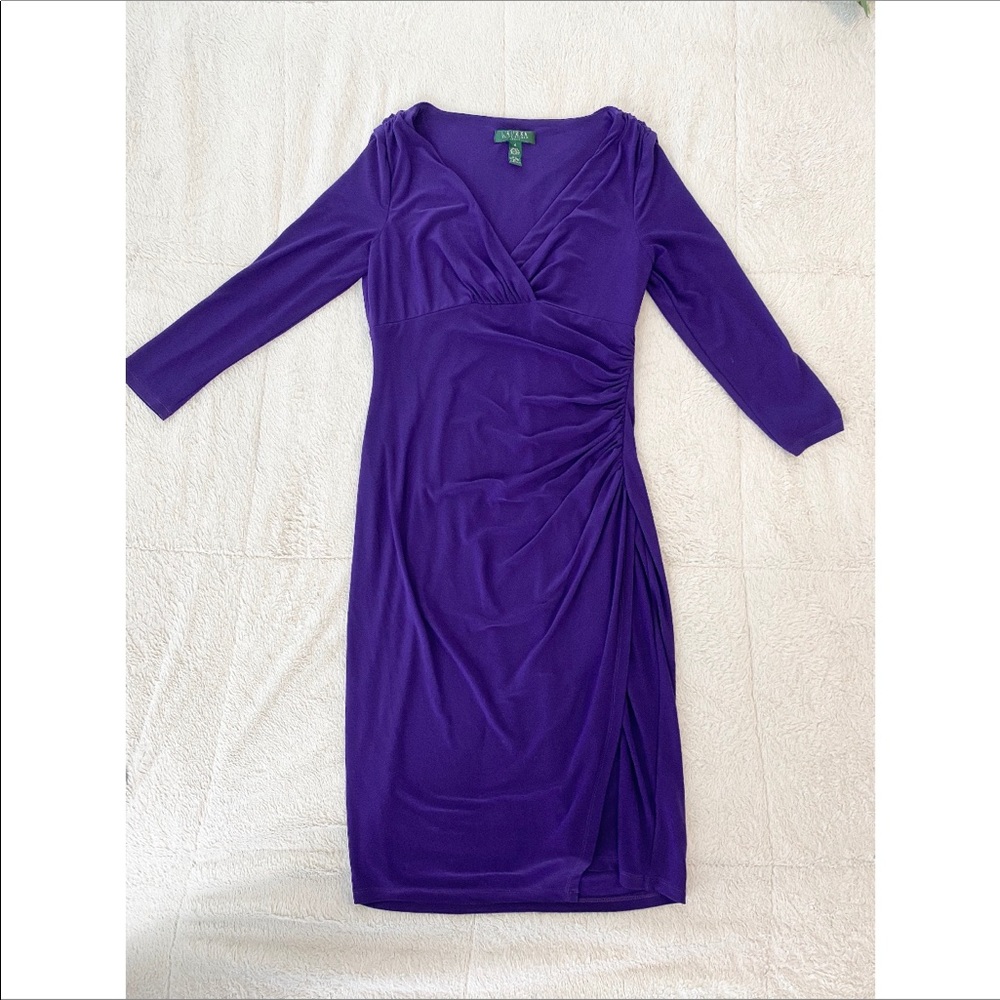 Royal purple faux wrap dress 💜💜💜